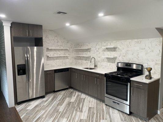 Small kitchenette installed at an ADU in Menlo Park #kitchenremodel#adu#generalcontractormenlopark#adumenlopark#designyourdreamspace