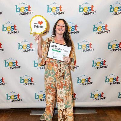 Finalist for "Best Massage Therapy Office" in local Best of Summit Awards