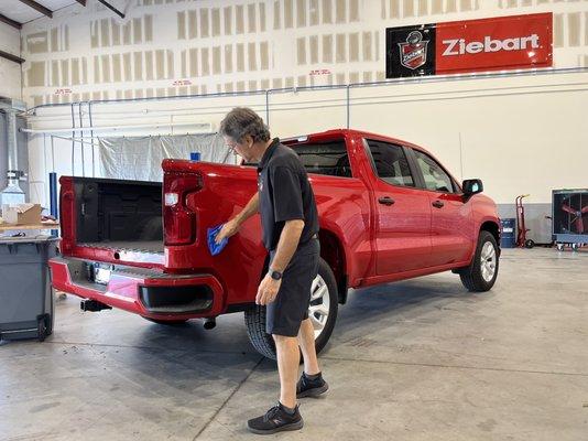 Rhino Linings Bed Liner and a full auto detailing (interior and exterior).