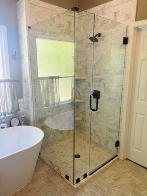 Bathroom reforms | Custom Glass Enclosures | Frameless Headboard Sliding Steam Shower Glass Doors