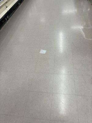 Every isle has Trash on the floor