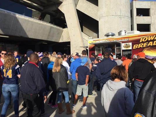 The crowd at Qualcomm Stadium, San Diego.