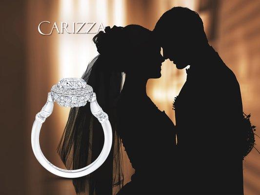 Shop designer engagement rings from Carizza at Benchmark Jewelers.