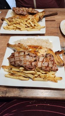 Pork Loin & Chicken combo - huge portions