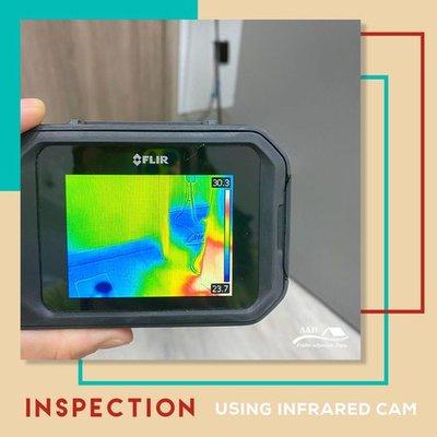 Infrared camera to detect moisture on the wall. It is part of our free inspection