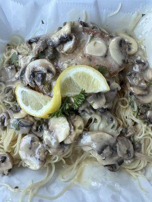 Swordfish piccata