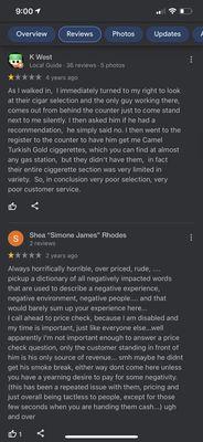 Google reviews & more responses from the owner who every time denies all the reviews. Customer service