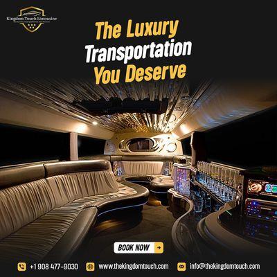 Feel the Comfort of our Luxury Limousine Vehicles. BOOK NOW: +1 908 477-9030