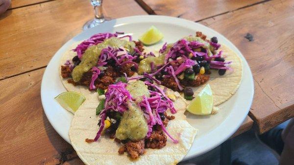 'Chorizo' tacos - yum!