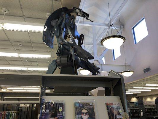 Star Wars giant action figure at the library