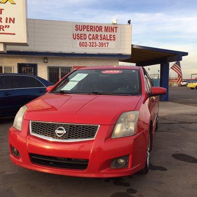 This is a limited edition Nissan Sentra SE-R Spec V. This vehicle was inspired by the Skyline V Spec.