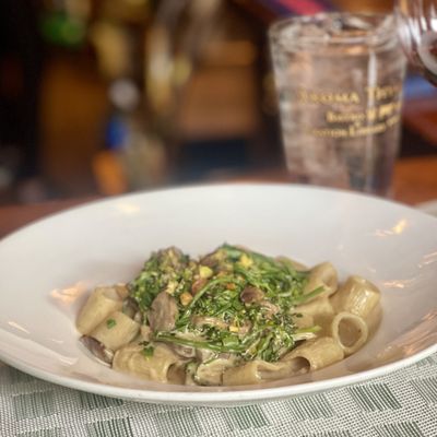 Creamy Porcini Pasta at Aroma Thyme Bistro