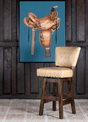 Chisum TX Armless Palomino Barstool