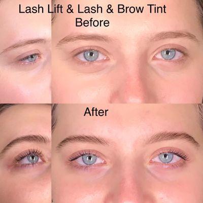 Lash lifts/tints before and afters