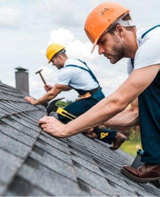 roofers installing a new roof in James Island