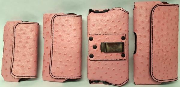 Pink Ostrich Leather Pattern Mobile Phone Case