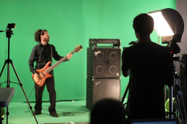 Filming a music video for Black Oil