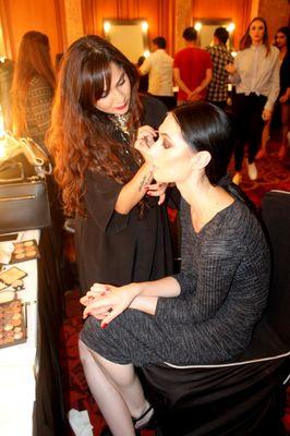 Makeup Artist Jyoti Sood at work