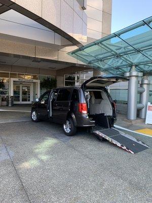 Dropping off a patient at Mission Hospital