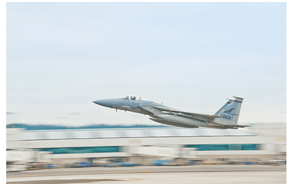 F-15C Eagle taking off from the Portland Air Base.