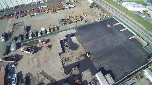 Asphalt paving.