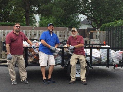 Our maintenance staff hard at work for our residents! Resident Appreciation Week 2016- Valet Trash Day!