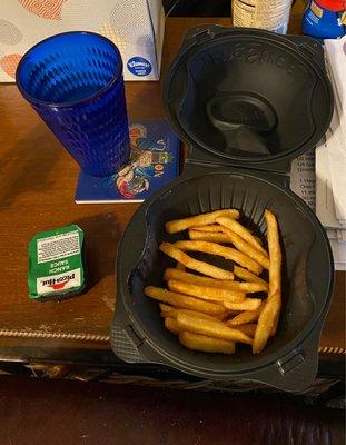 This is the Ambassador Pizza Hut order of fries, they must be rationing