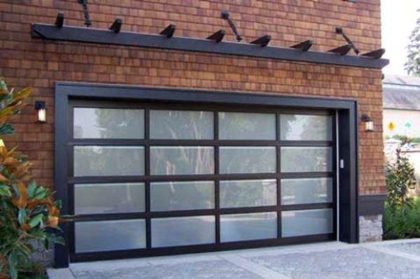 Glass panels with aluminum framing