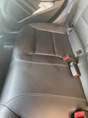 Leather seats not cleaned