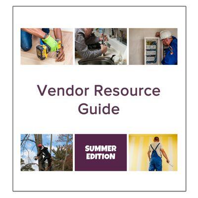 Ask about our Vendor Guide with 60+ pages of recommended vendors and contractors.