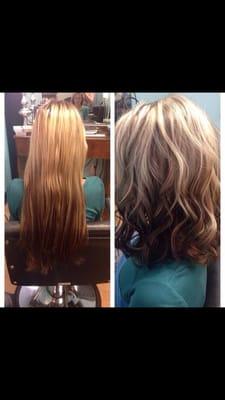 Before & after hair color by Dana!