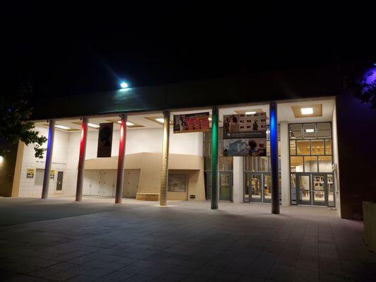 Night view of popejoy hall