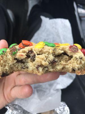 Big M&M cookie, $3.50