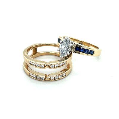 14K wedding set remount