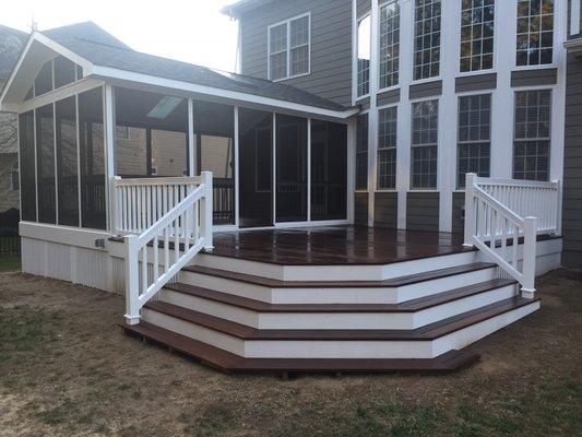 New screen porch with IPA deck.