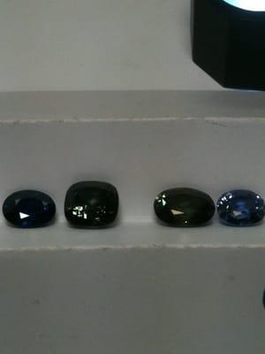 Loose Gemstones in stock  Green and Blue Sapphires