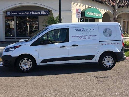 Custom Vinyl decals on business van