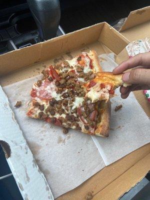 Meat Lovers Pizza slice