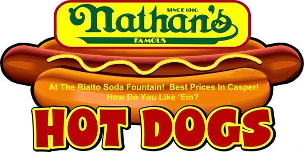 They Carry Nathan's 1/4lb 100% Beef Hot Dogs with Awesome Toppings!  Very Reasonable Prices!