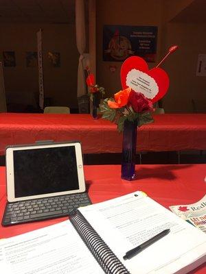 Studying in the Dining Area