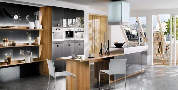 Simple and Sleek is what its about in kitchens and family areas. Take a look at
 our warm woods mixed with glossy smooth