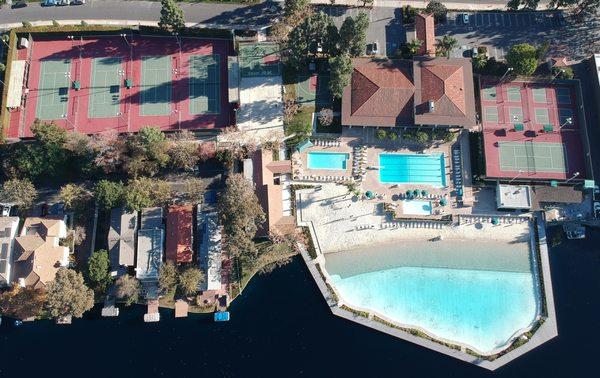 Aerial view of the club