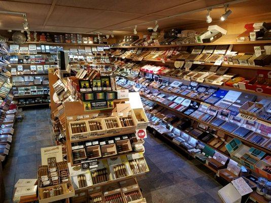 Our humidor houses over 800 different faces.