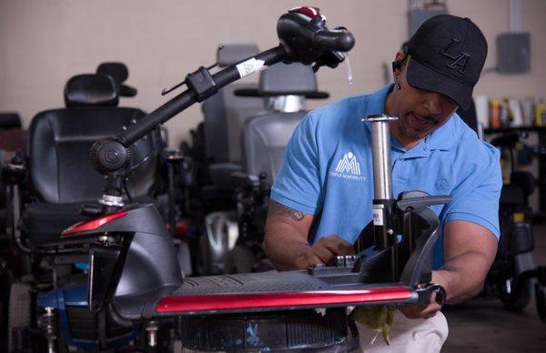 Mobility scooter service available by certified techs