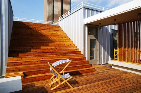 Roof deck and office spaces