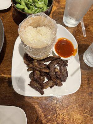 Beef Jerky with Sticky Rice