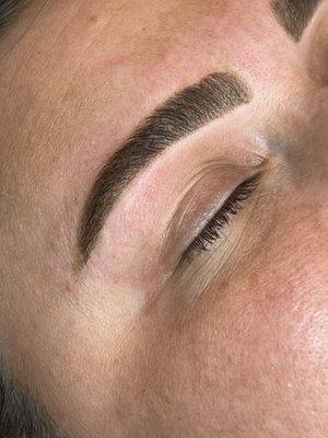 Brow wax and tint