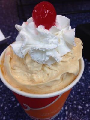 Pumpkin pie blizzard with a cherry on top