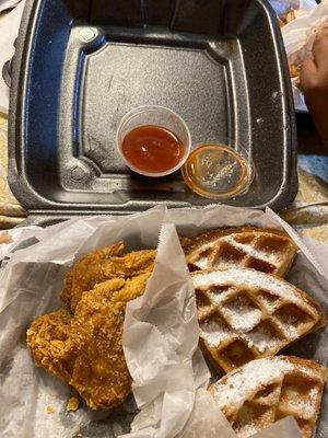 Chicken and waffles