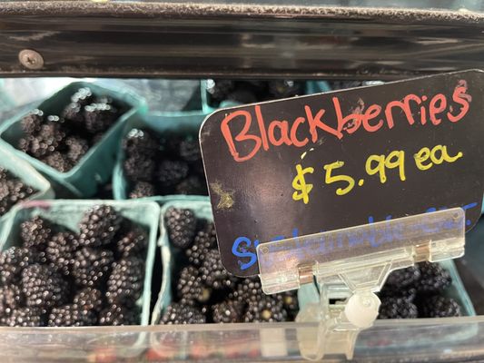 Expensive juicy blackberries